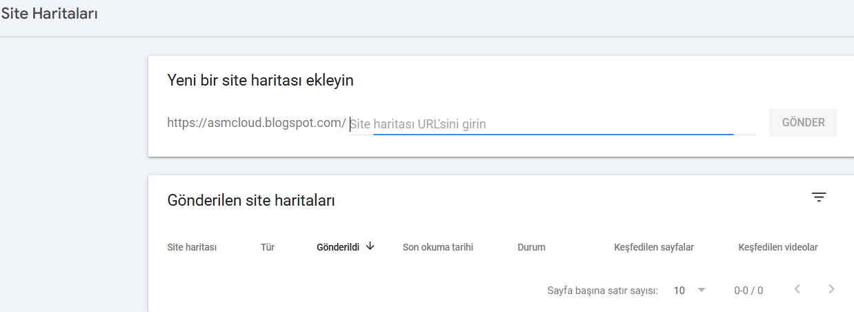 site haritası ekleme